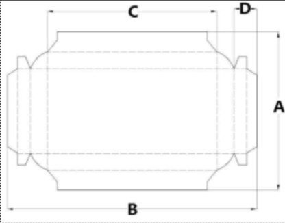 Tabla de pliegos — Caja estereoscópica